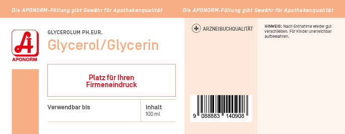 Flaschenhaftetiketten Glycerol/Glycerin 100 ml | Glycerol/Glycerin 100 ...