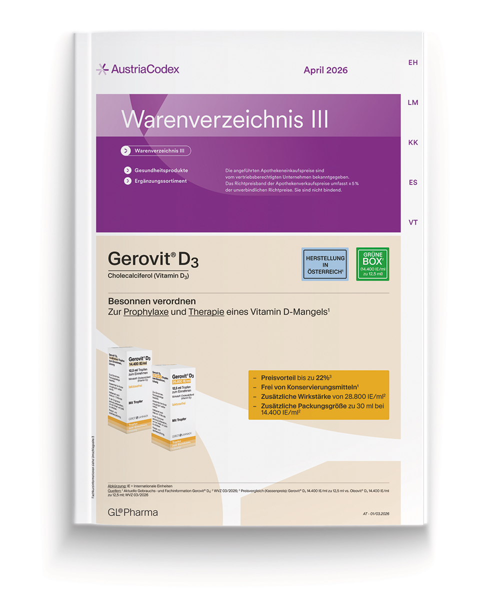 Warenverzeichnis Band III im Abonnement