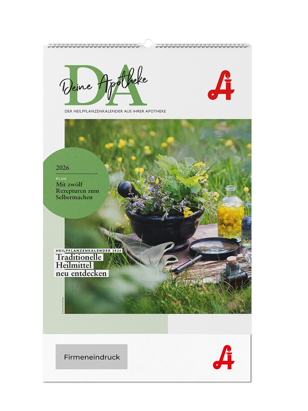 Heilpflanzenkalender 2026 (Hängekalender mit Aufhängeloch)