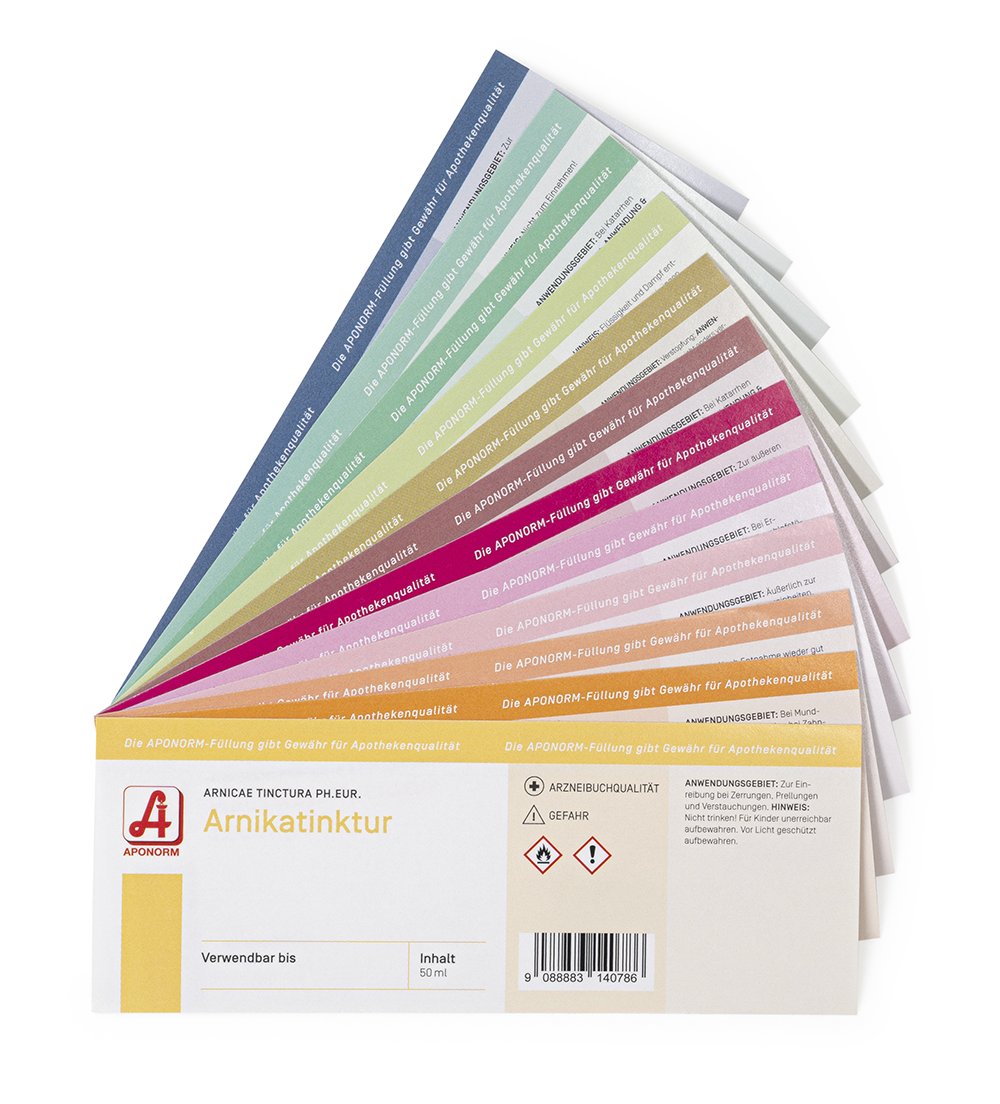 APONORM-Flaschenhaftetiketten APONORM-Flaschenhaftetiketten